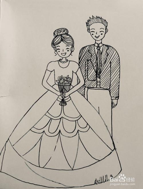 簡筆畫情結(jié)婚
