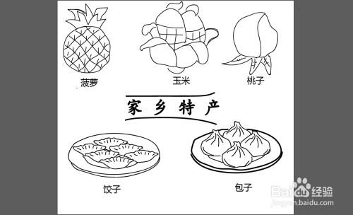 揭陽特產(chǎn)簡筆畫
